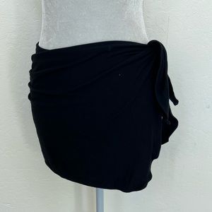 Robin Piccone Black coverup skirt side tie Size O/S Gently Used
